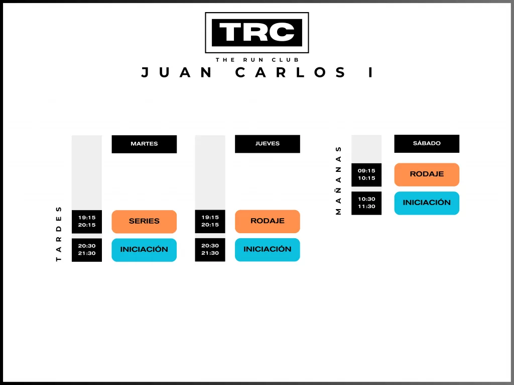 Horario JUAN CARLOS I 2024 - TRC THE RUN CLUB